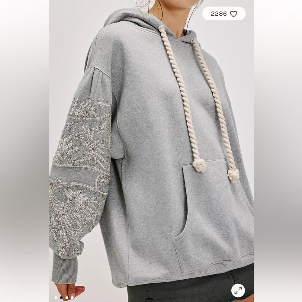 Free People Encrusted Sweatshirt - Picture 2 of 8